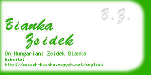 bianka zsidek business card